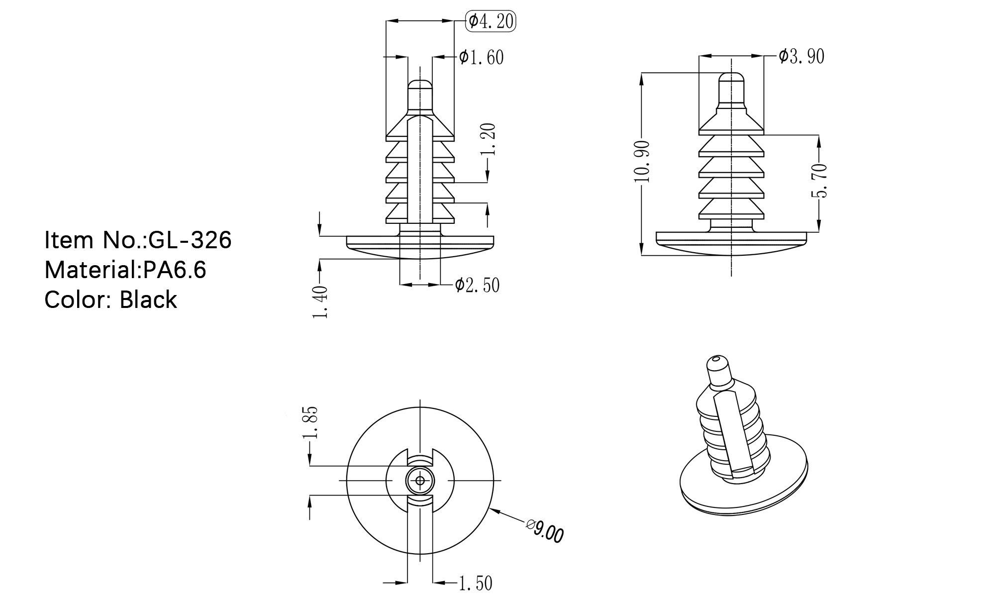 Pine Tree Rivet GL-326